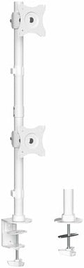 VIVO Dual Monitor Desk Mount Stand with Height Adjustment and VESA Plates for 2 LCD Ultrawide Screens up to 34 inches, Stacked Array, STAND-V002RW by VIVO