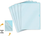 Light Blue Vinyl Folders, Heavy Duty Plastic Folders with Clear Front Pocket, Doctor Stuff, Letter Size L-Type Document Holder for Home, Office and Medical, Pack of 50 - Image 2