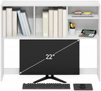 Furinno Classic Desk Shelf, 4-Shelf Desktop Hutch, Book Shelf, Desk Organzier, for Office Supplies, Office Desk Accessories, White - Image 4