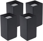 Square Steel Riser, 3.97-4.72 Inch Height, Fits 2.26 Inch Leg, 4Pcs Black - Image 7