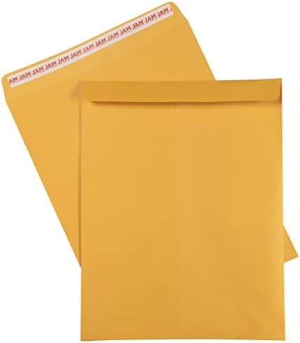 JAM PAPER 12 x 15 1/2 Open End Catalog Recycled Envelopes with Peel and Seal Closure - Brown Kraft - 100/Pack - Image 4