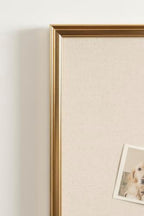 Kate and Laurel Adlynn Rectangle Framed Linen Fabric Pinboard, 24 x 36, Gold, Traditional Beveled Bulletin Board for Vintage Home Wall Organization or Aspirational Vision Board - Image 6