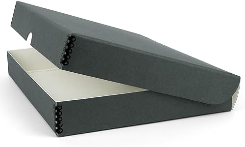 Golden State Art, Clamshell Archival Folio Storage Box 11x17, Gray by GoldenStateArt