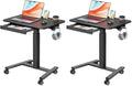 28" Mobile Standing Desk with Drawer, Portable Laptop Desk (Pack of 2) by JYLHJOYSEEKER