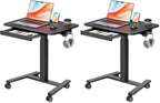 28" Mobile Standing Desk with Drawer, Portable Laptop Desk (Pack of 2) by JYLHJOYSEEKER