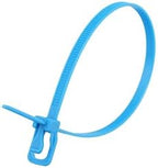RETYZ 10-Inch Fluorescent Blue Reusable Releasable Cable Ties – 100 Pack, 50 lb Strength, Patented Quick-Release, Tool-Free Design for Home, Office, and Light Industrial Use - Image 2