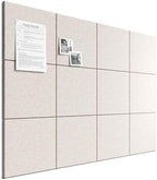 Bumusty 48"x 36" Large Felt Bulletin Board Tiles, Oatmeal by BUMUSTY