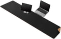 MAIDERN 63”x 15.7” Leather Desk Pad XXL, Large Desk Mat, Cork & Leather Large Mouse pad for Desk, Waterproof Computer Desk Pad for Gaming Home Office (Black) … by Maidern