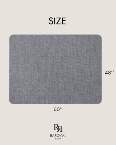 BARoyal Office Chair Mat for Hardwood Floor Under Desk Computer Rolling Chair Mat for Wood/Tile Floor Heavy Duty PVC Plastic Hard Floor Protector 48" x 60"(Deep Grey) - Image 6