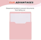 Fuutreo Magnetic Wall File Holder,6pcs,Rose Pink,Vertical-large - Image 2