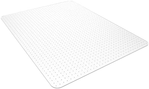 Office Chair Mat, 46" x 60" Transparent Desk Chair Mat for Low Pile Carpeted Floor, Easy Glide Carpet Floor Protector Mat for Home and Office by HOMEK