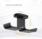 Headphone Stand Hanger Stand Under Desk Hook 360° Rotation Ball Plunger Hanger Aluminum Stick-On Adhesive Dual Headsets Holder Mount PC Earphone Stand - Image 4