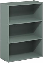 Furinno PASIR Book Shelf, 3-Tier Bookshelf, Storage Shelves Bookcase, 9.7 x 23.7 x 31.5, for Living Room, Bedroom, Home Office, Sage Green - Image 6