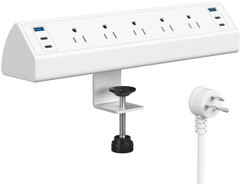Jgstkcity Desk Clamp Power Strip USB C,Table Surge Protector by Jgstkcity