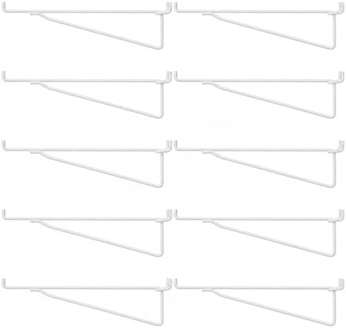Shimeyao 10 Pcs 12 Inch Pegboard Shelf Brackets, White by Shimeyao