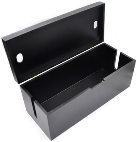 15 Inch Bamboo Large Cable Management Box, Black Cord Organizer - Image 7