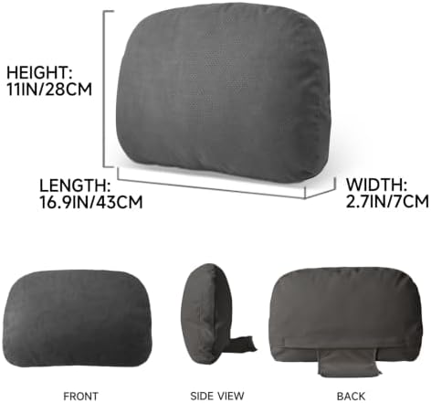 Lumbar Pillow for Car, 2 Pack Lower Back Support (Black) - Image 3