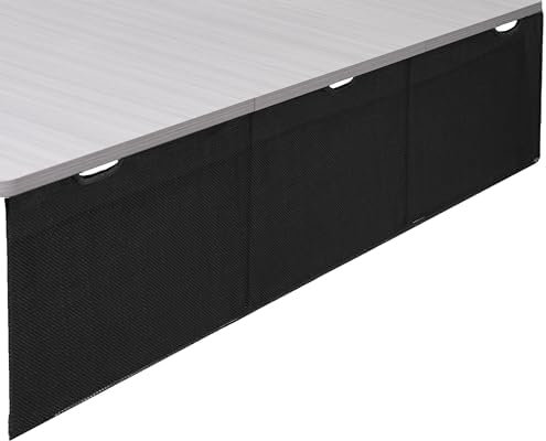 VIVO Black Under Desk 71 in Cable Management Sleeve, DESK-SKIRT-71 by VIVO