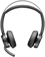 Poly Voyager Focus 2 UC Bluetooth Headphones with Mic & Charging Stand - ANC - Connect to PC or Mobile via Bluetooth - Microsoft Teams Certified - Includes BT700 USB-C to USB-A Adapter, Travel Case by Poly