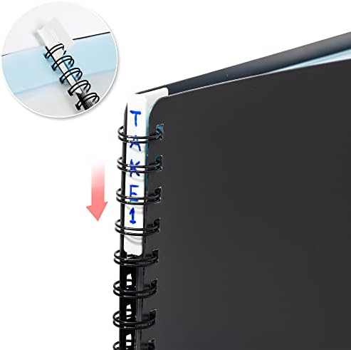 Sheet Music Folder (3 Pack, Black) – 40 Sleeves Display 80 Pages Spiral Binder Organizer for Music Stand – Fits Letter Size 8.5 x 11 Inch – Direct Page Writing with Detachable Name Tag - Image 5