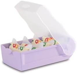 HAN Croco flashcard Box, Easy to Learn Vocabulary with 5-Compartment Learning System, DIN A8 Index Box for 500 Cards, 998-887, Translucent/Pastel Purple by Unknown