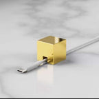 Golden Stainless Steel Cable Clips, Cord Organizer Cable Management, USB Cable Holder Wire,Wire Organizer for Desk,Nightstand and Office Cable Management，Not Magnetic (Golden 2pc) - Image 2