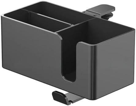 4 in 1 Desk Cup Holder,Desktop Unit Clamp on with Headphone Hanger and Storage Space, Black by Unknown