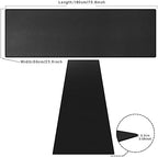 Cacoy 70.8"x24" Extended Leather Desk Mat, Waterproof Desk Blotters, Black - Image 3
