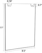 NIUBEE Acrylic Sign Holder 8.5 x 11 Clear Plastic Wall Mount Frame 6 Packs - Image 3