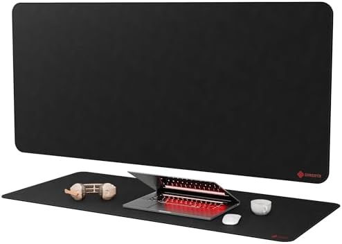 ZORESYN Large Mouse Pad 43.3x19.7 Inch, Big Desk Mat with Cloth Surface & Durable Stitching, Computer Keyboard Mat, Non-Slip Office Desk Protector for Home Office Gamers, Black by ZORESYN