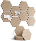 Fluxynara 8-Pack Hexagon Felt Bulletin Board Tiles, Taupe by FLUXYNARA