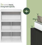 Furinno Cubicle Book Shelf, 5-Cube Bookshelf, Extra Thick Frame Cube Storage Organizer Bookcase with Closed Back, 15.3 x 29.9 x 43.3, for Living Room, Bedroom, Home Office, White - Image 7