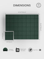 Bumusty 48" x 36" Large Cork Board Alternative, Christmas Green - Image 2