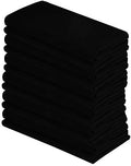 DG Collections 100% Cotton Flour Sack Towels – 12 Pack, 27x27 Inches, Black, Lint-Free, Pre-Washed, Hemmed Edges – Reusable Kitchen Towels for Cleaning, Embroidery, Printing & Crafts - Black by DGCollections