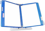 Tarifold Desktop Reference Display System, 10 Pockets, Expandable, Blue by TARIFOLD