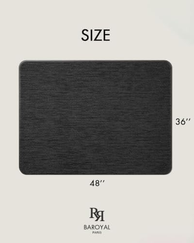 BARoyal Office Chair Mat for Hardwood Floor Under Desk Computer Rolling Chair Mat for Wood/Tile Floor Heavy Duty PVC Plastic Hard Floor Protector 36" x 48"(Space Black) - Image 6