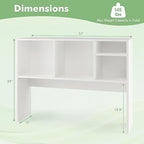 Desktop Hutch Bookshelf for Computer Desk, White - Image 3