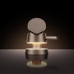 4 in 1 Magnetic Wireless Charging Station,15W Fast Charging with Night Light for MagSafe Charger Stand,3 in 1 Wireless Charger for iPhone 17/16/15/14/13 Pro Max,Apple Watch & AirPods,Sand Gold by Unknown