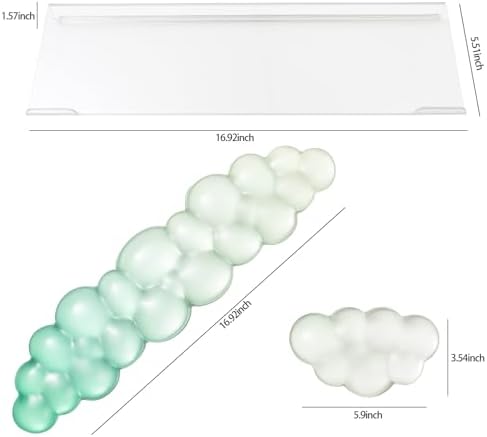 Acrylic Keyboard Stand with Cloud Gel Wrist Rest for Keyboard and Mouse Set - Image 6