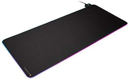 Corsair MM700 RGB Extended Cloth Gaming Mouse Pad - 36.6" x 15.8" - 360° RGB Lighting - Two USB Port Hub - Thick Rubber - Black - Image 4