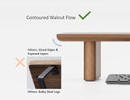 Walnut Dual Monitor Stand Riser - 43.3" Extra Long Wooden Monitor Stand for 2 Monitors, Desk Shelf Organizer for iMac, Laptop & Ultrawide Displays, Natural Wood Grain - Image 4