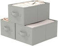 Storage Basket, Closet Organizer, 3 Pack, Grey, 18.5x11x7.9 In by Unknown