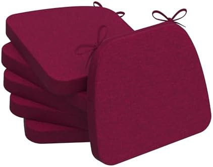 AAAAAcessories Chair Cushions for Dining Chairs, 17 x 16 x 2 in, Set of 6 by AAAAAcessories