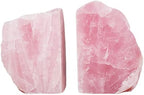 Rose Quartz Bookends Pink Crystal Decorative Book Ends Office Home Decor Small 1 Pair 2-3 Lbs - Image 3