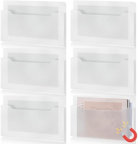 Fuutreo Magnetic Wall File Holder,6pcs,Clear,Horizontal-large by Fuutreo