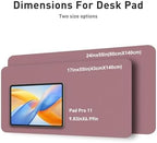 Aothia Faux Leather Desk Mat - Non-Slip PU Leather Desk Blotter, Waterproof Writing Surface, Large Desk Pad for Office & Home (Dark Pink, 55" x 24") - Image 5