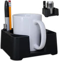 MugBrick™ Cup Holder. Anti-Spill Drink Holder for Couch. Desktop Cup Holder Organizer. Portable Mug Holder. Dishwasher Safe Drink Tray Caddy. Black by CordBrick