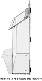 Marketing Holders 6 Pack Outdoor Brochure Box with Lid Magnetic Mount Clear Acrylic Caddy Holds 7.5" x 5.5" Booklets and 3.5" x 2" Business Cards with Take One Sticker Hangs On Smooth Metal Surfaces - Image 6