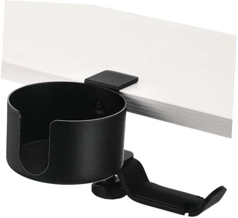 Adjustable Metal Headphone Hanger with Desk Clamp and Cup Holder by OUNONA