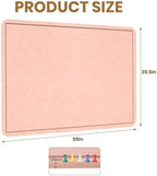 Large Bulletin Board 60" x 36" Felt Cork Board - Decor Pin Board, Pink - Image 3
